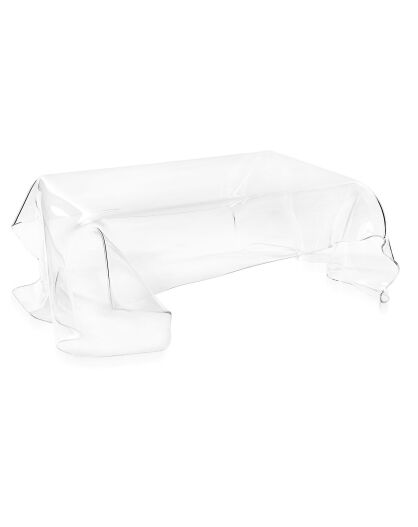 Table basse Drapé transparente - 120x80x41 cm